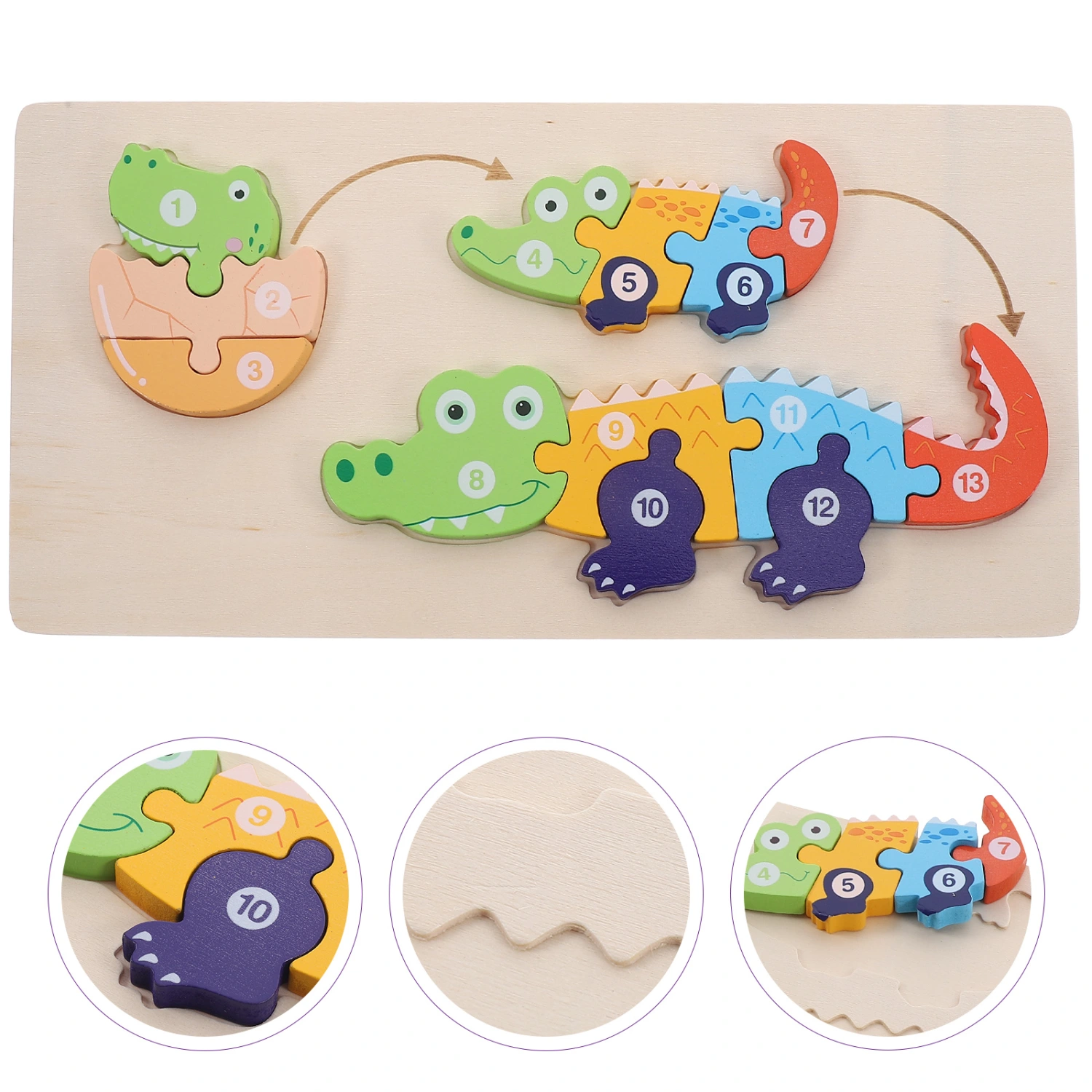 Children Enlightenment Wooden Puzzle Preschool Animal Puzzle Kindergarten Gift
