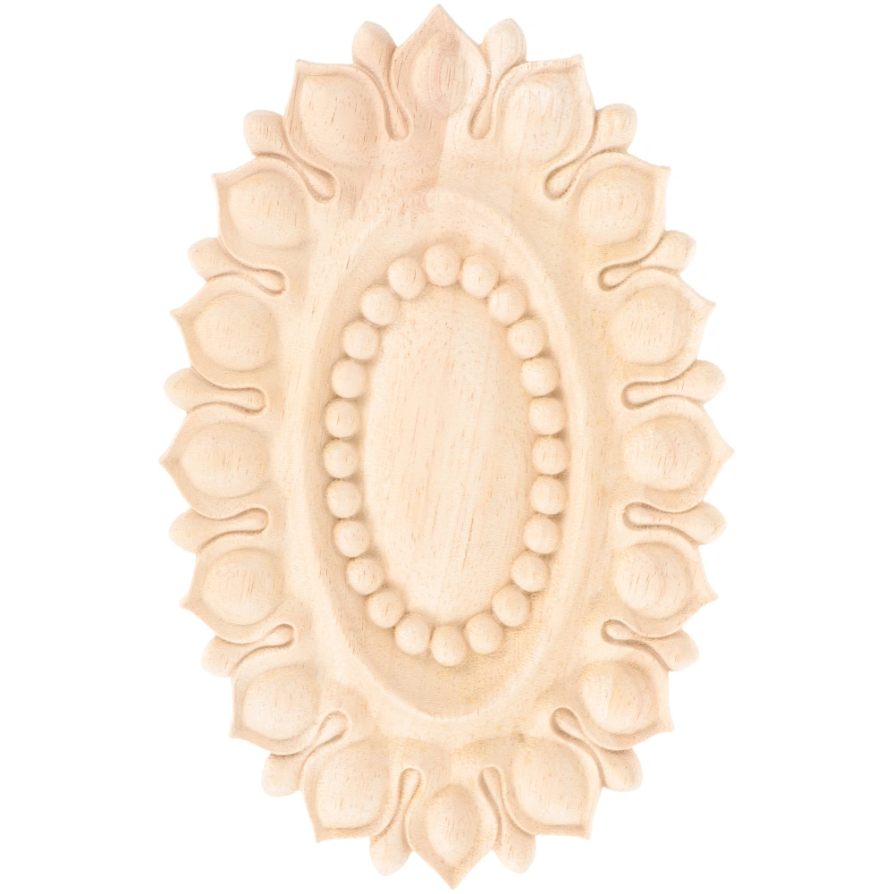 Wooden Carving Decal Decorative Furniture Onlay Applique Unpainted Door Applique Ornament