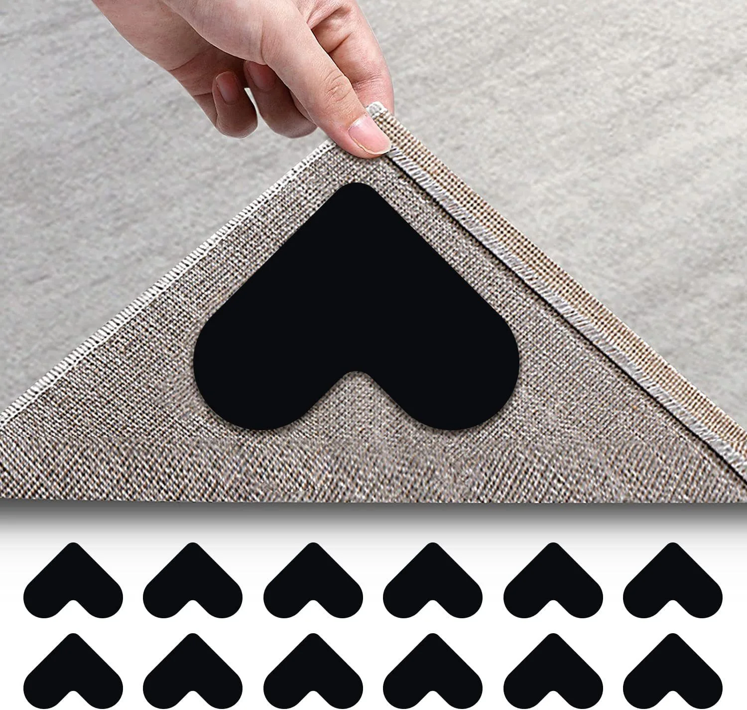 8Pcs Non-slip Carpet Grippers Rug Pads Carpet Stickers Fixed Rug Pads Carpet Stickers