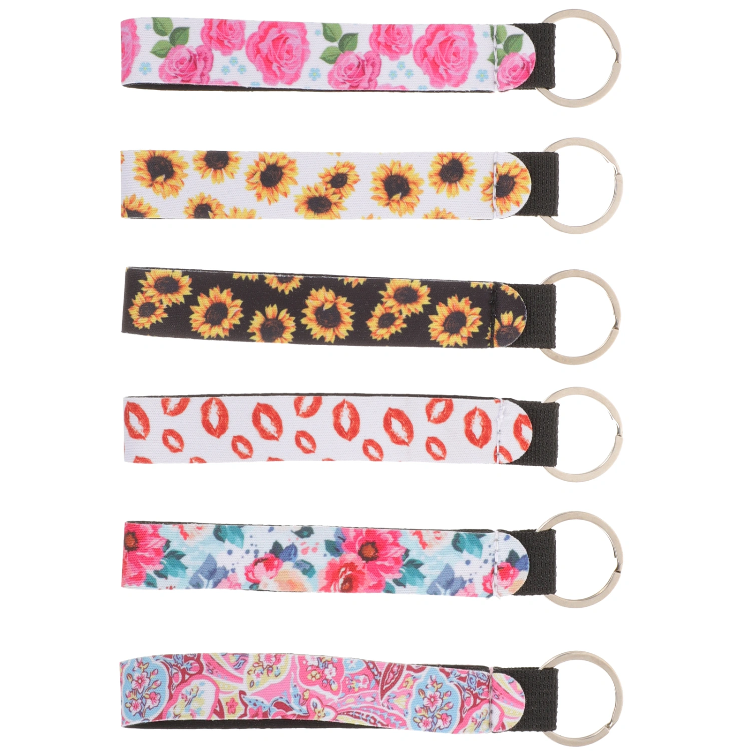 6pcs Key Lanyards Key Chain Lanyards Key Ring Straps Fashion Key Wristlet Lanyards