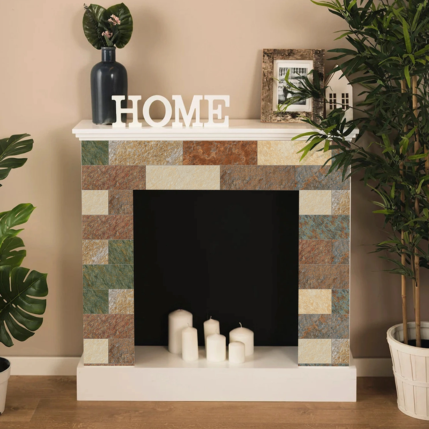 9pcs Tile Sticker Bathroom Peel and Stick Tile Decals Oil-proof Kitchen Wall Tile Sticker Wall Tile Sticker