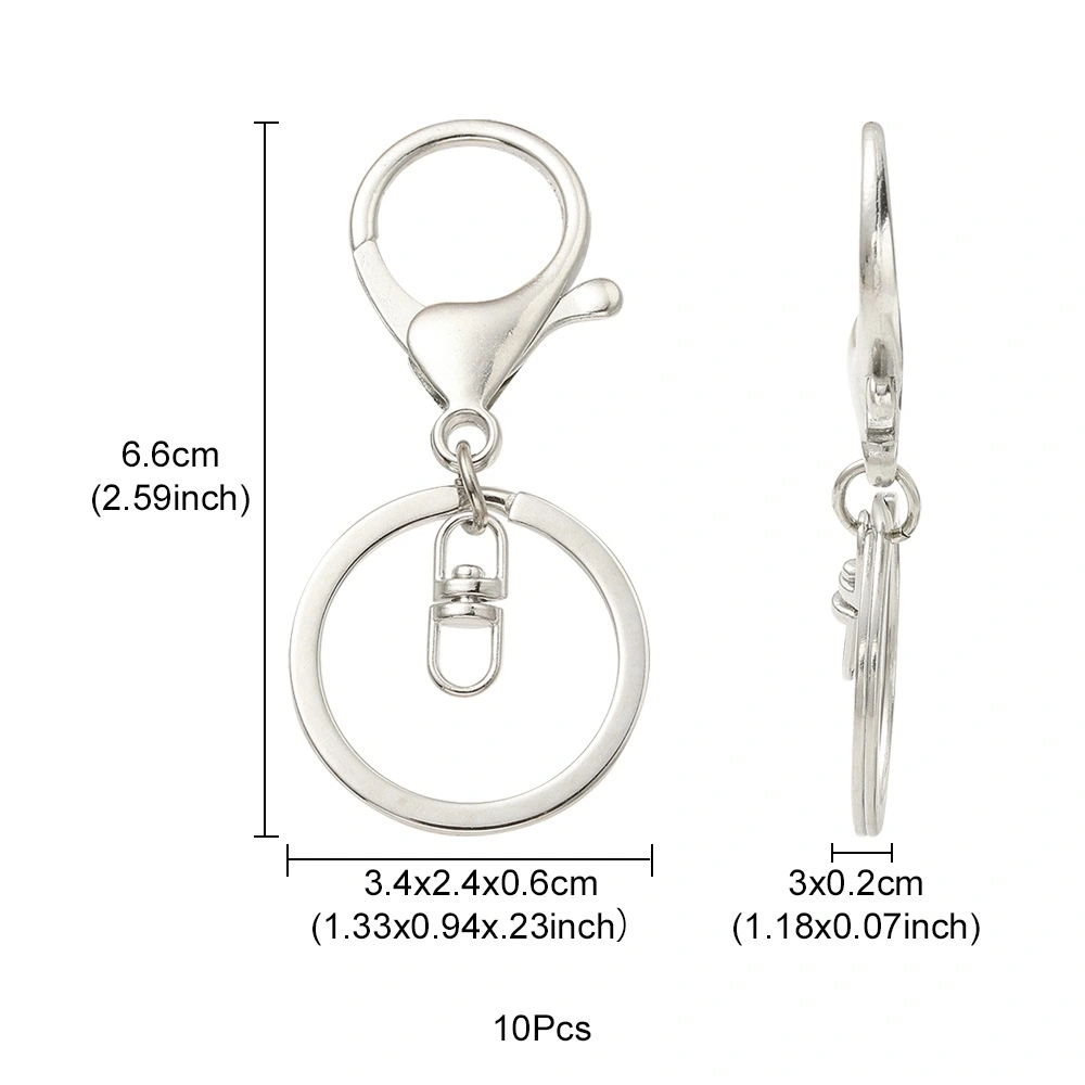 10pcs Keychain Making Supplies Lobster Clasp Keychains Diy Key Chains Clip Hooks