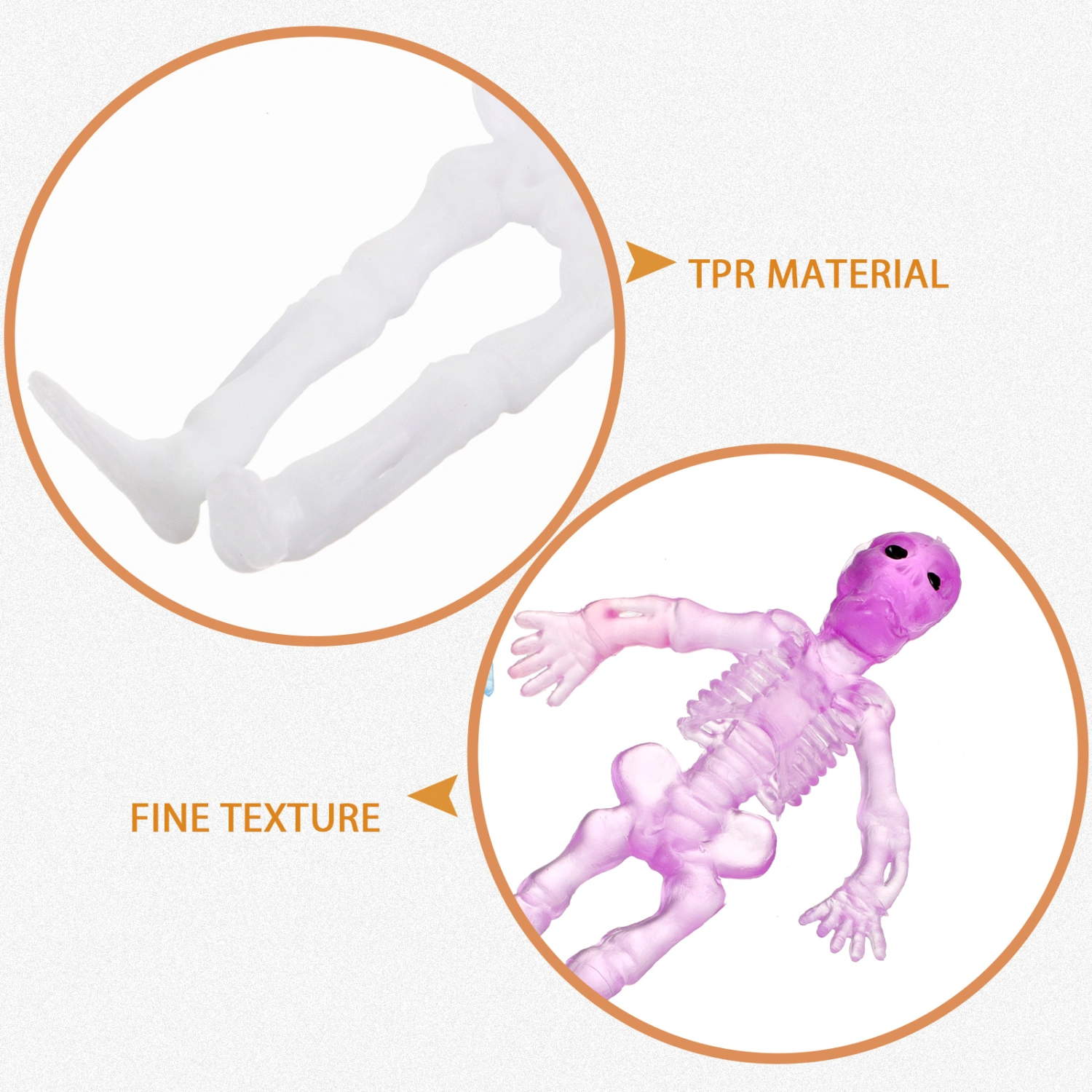 20pcs Colored Skeleton Stretchy Toys Vent Toy Party Favors Party Stretchy Playthings
