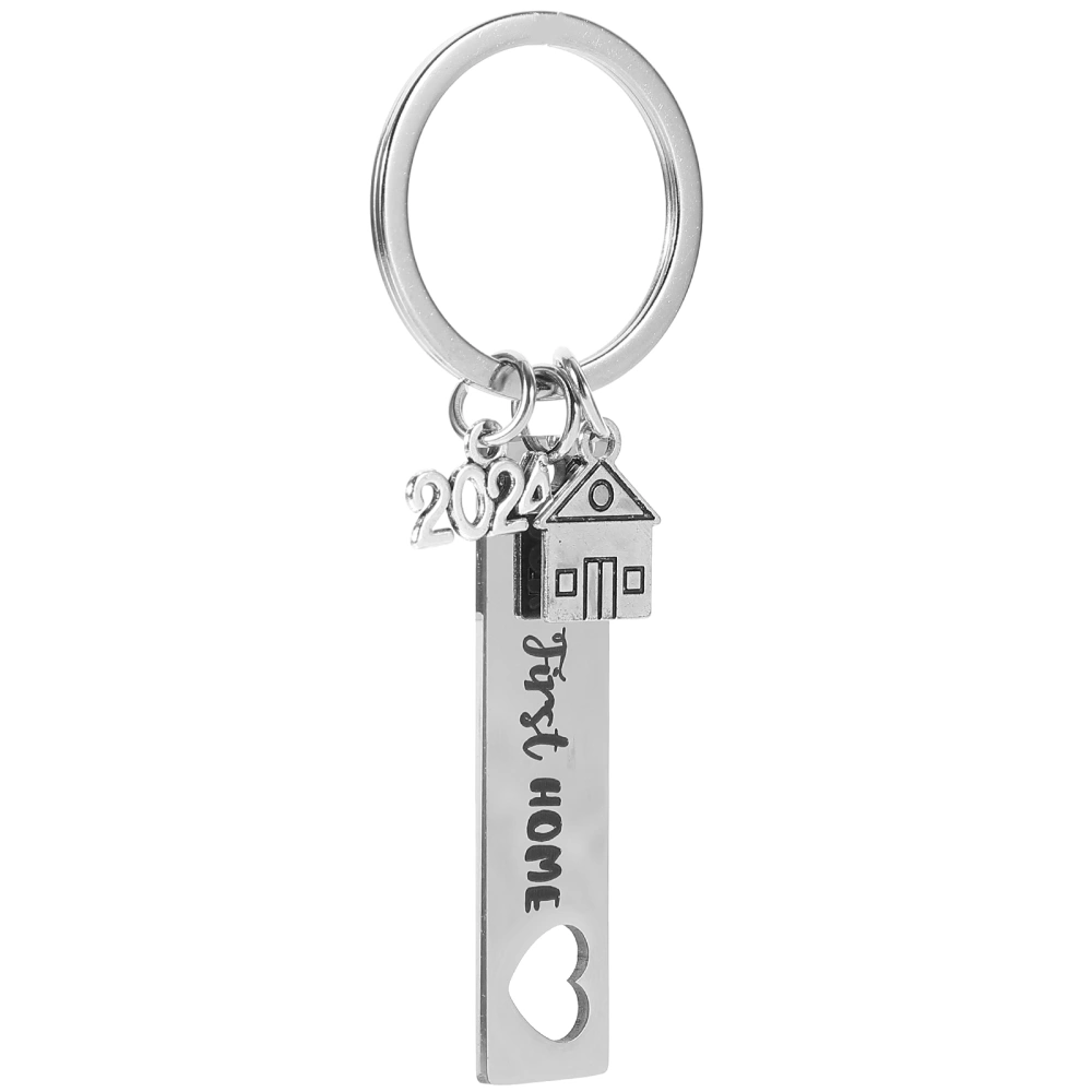 New Home Keychain Our First Home Keyring Stainless Steel Keyring Housewarming Gift