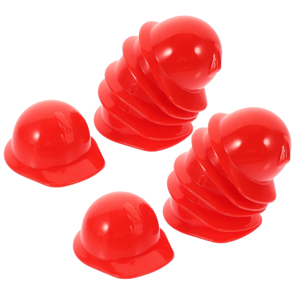 20pcs Miniature Construction Hat Decorative Safety Helmet Model Pet Helmet Decor Doll Safety Hat Decor