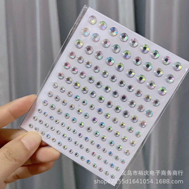 5 Sheets of Decorative Gems Stickers Diy Gem Stickers Resin Bling Stickers for Gifts