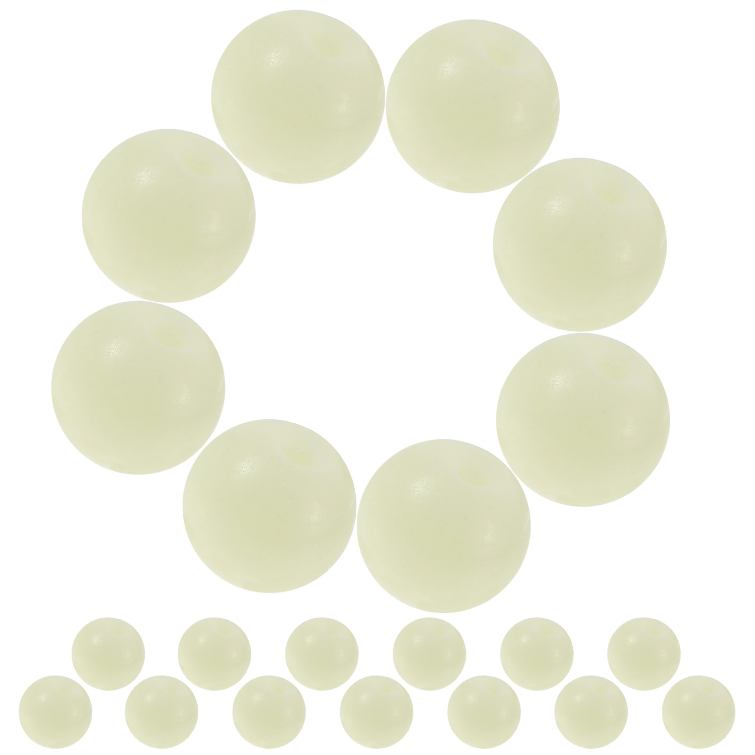 100Pcs Luminous Glass Jewelry Beads Hole Beads Diy Handmade Crafts Making Beads