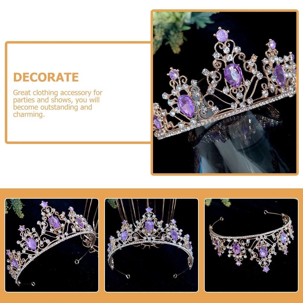 Bride Crown Wedding Bridal Tiara Rhinestone Crown Rhinestone Tiara Party Headdress