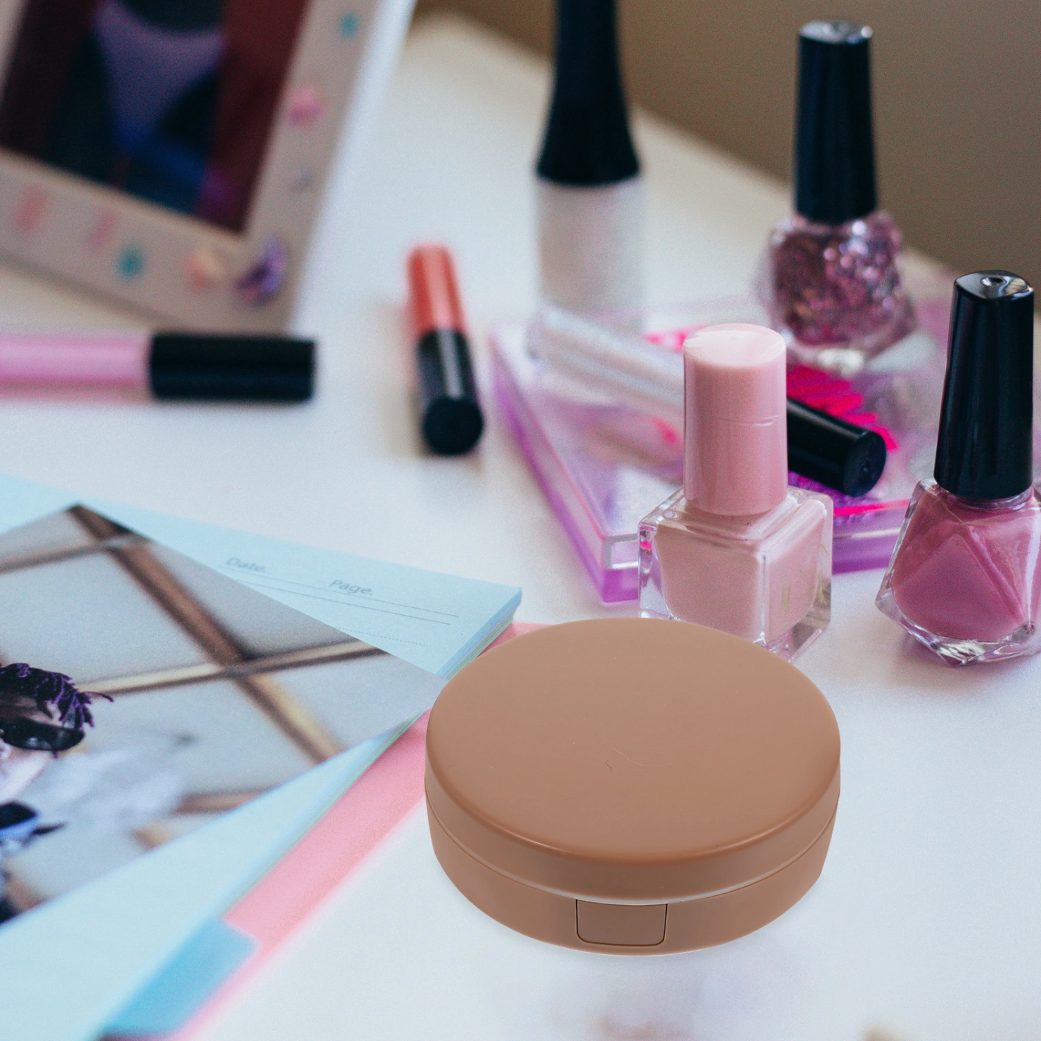 1 Set of Contact-lens Case Colored Cosmetic Lens Case Travel Contact-lens Case Lovely Lens Carrying Box