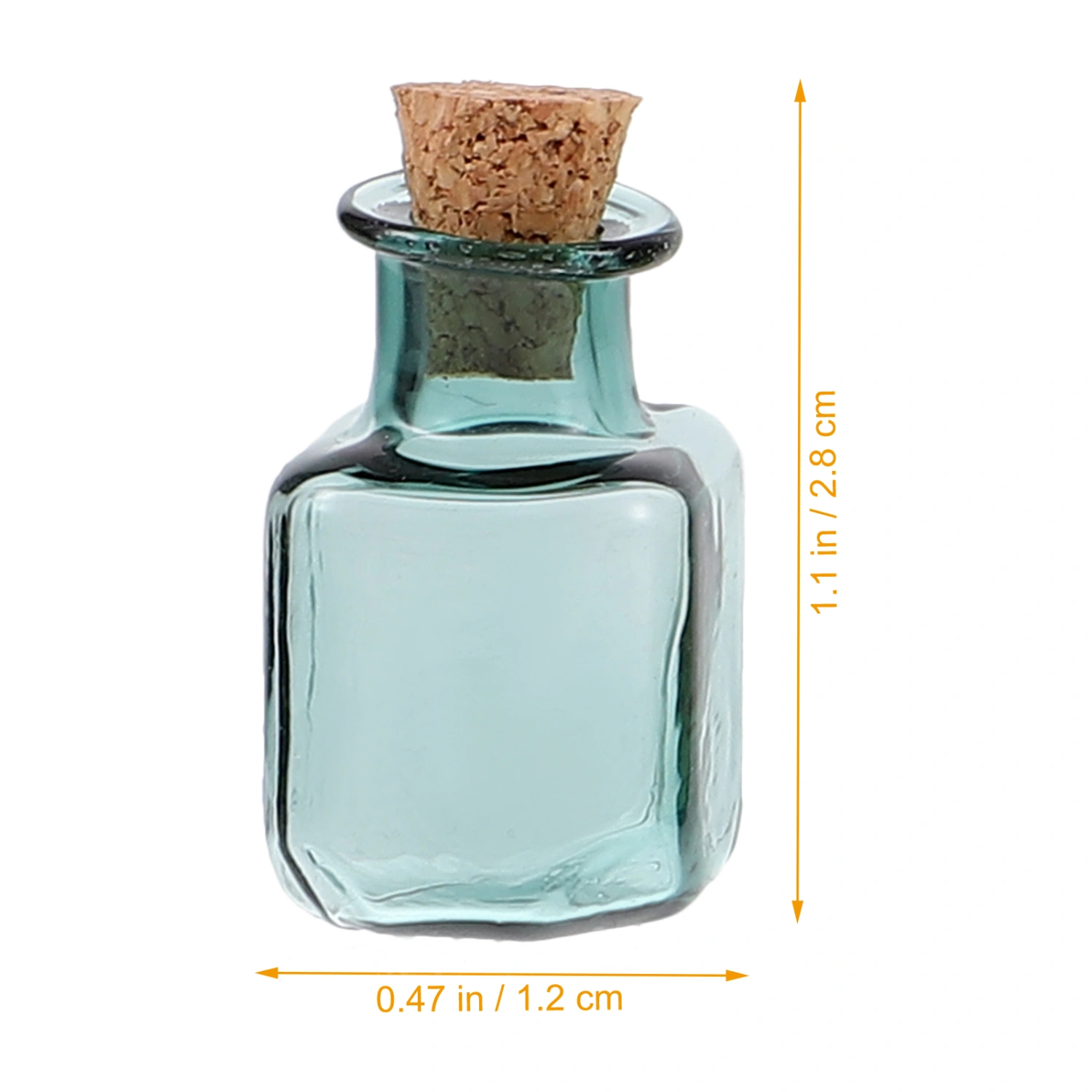 7pcs Mini Wish Bottles Colorful Wood Cork Wishing Jars DIY Glass Bottle Charms