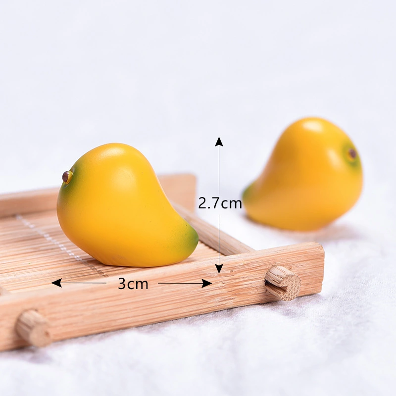 7pcs Artificial Resin Fruit Model Small Decorative Fake Fruit Prop Miniature Simulated Fruit Decoration