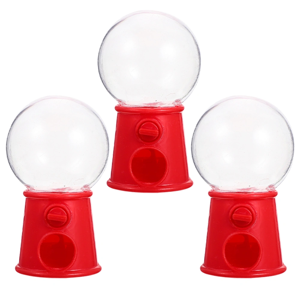 3pcs Mini Gumballs Machines Toys Plastic Candy Dispenser Candy Catcher Machines for Children