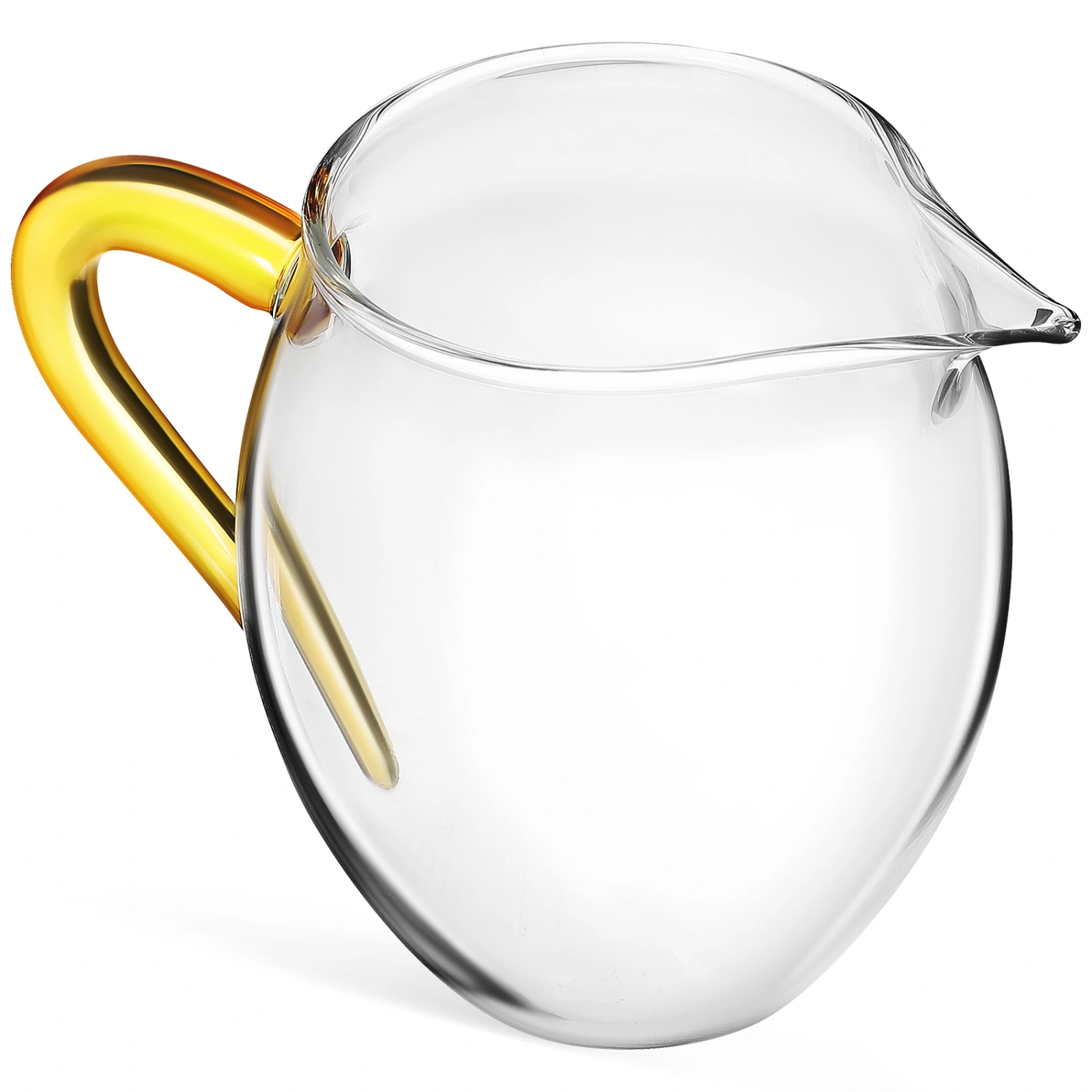 300ml Glass Tea Cup Clear Glass Pitcher Coffee Milk Creamer with Anti-scald Handle Kitchen Glassware