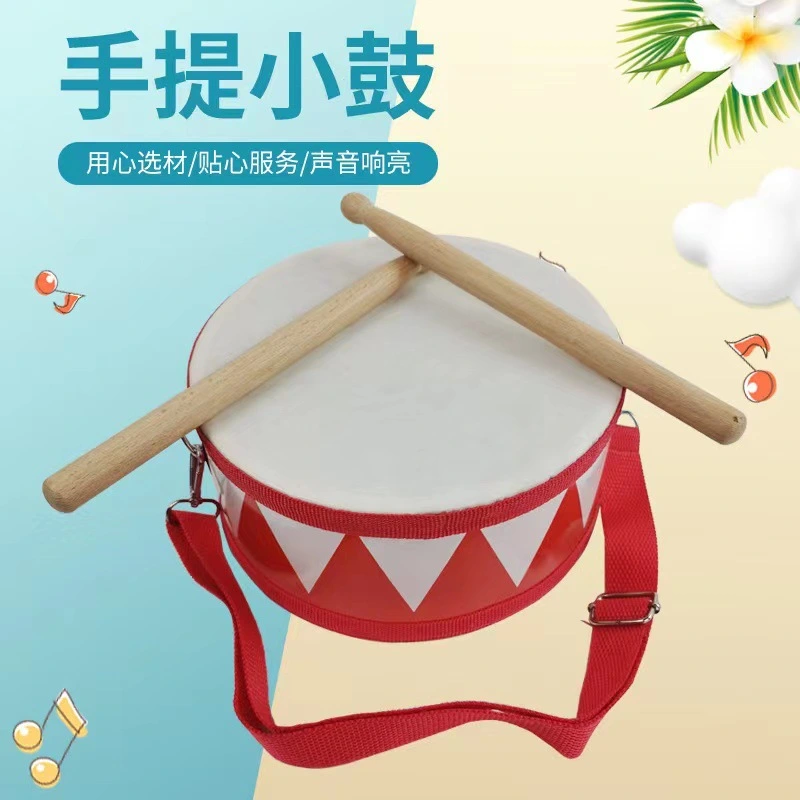 Marching Drum Percussion Instruments Early Education Toy Snare Drum Musical Toy with Drum Sticks