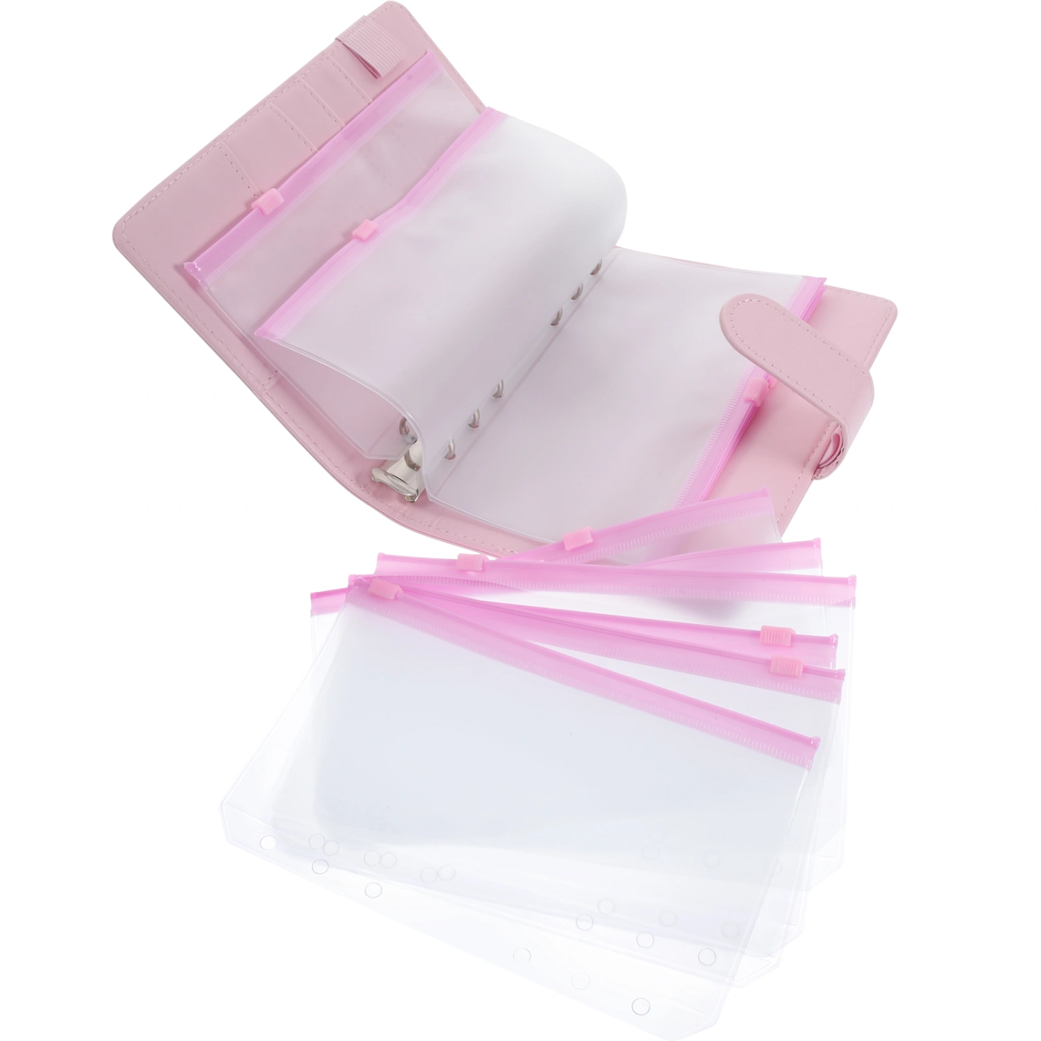 1 Set of Portable Notepad Money Recording Binder Cash Pockets Decorative Notebook Pockets for Diy
