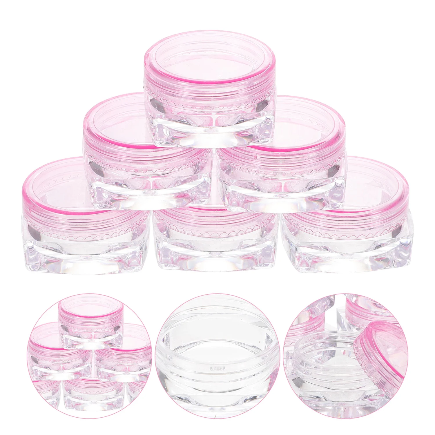 12Pcs Empty Refillable Cosmetic Jars Makeup Face Cream Lip Balm Lotion Storage Container