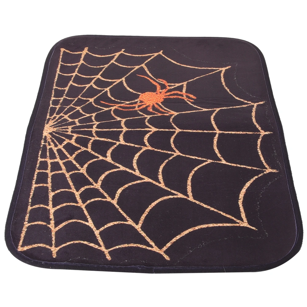 Floor Mat Spider Web Pattern Bathroom Mat Halloween Decoration Front Door Mat