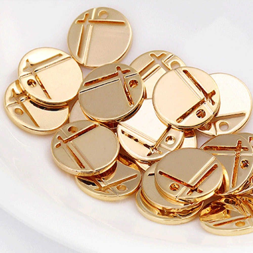 10Pcs Chic Disc Shape Pendants Delicate Bracelet Pendants Jewelry Making Materials