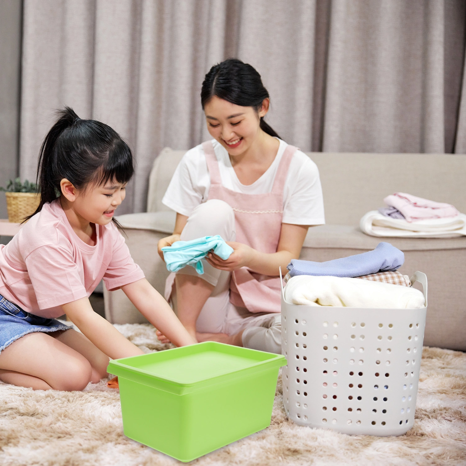 Plastic Storage Box Rectangle Small Object Organizer Simple Sundries Storage Box For Home