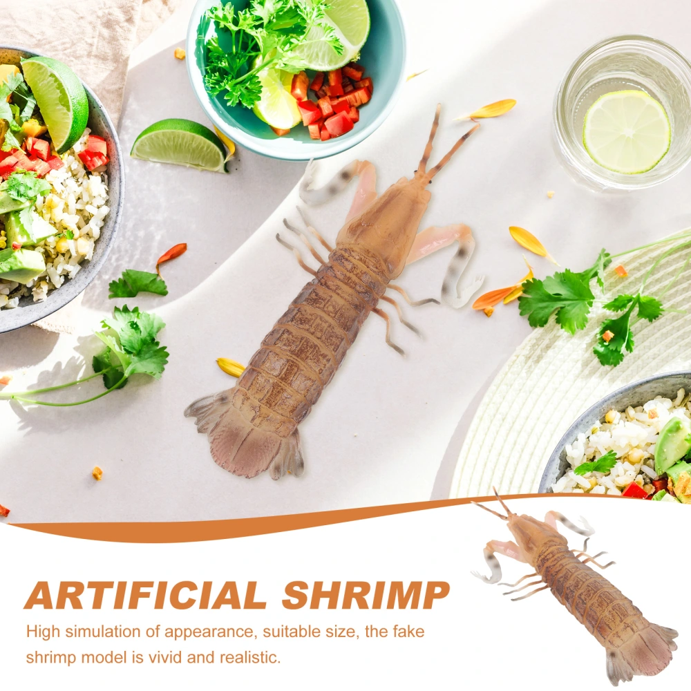 2 pcs Artificial Shrimp Model Fake Shrimp Model Simulated Shrimp Display Model for Decor