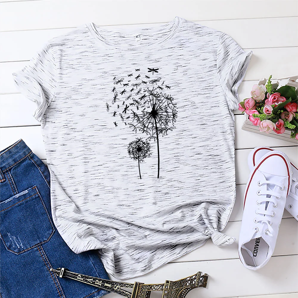 Fashion Cotton Short-sleeved Women's T-shirt
