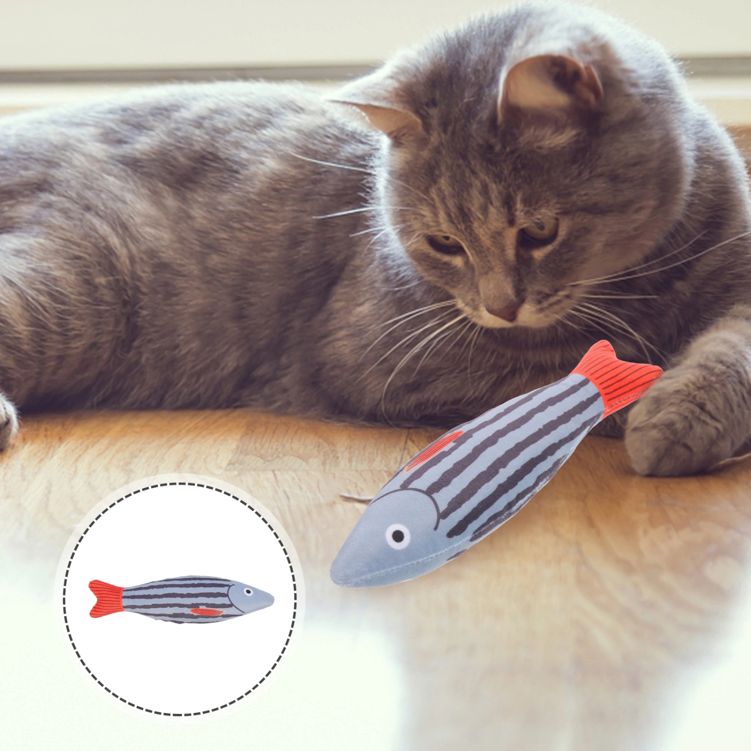 2pcs Cat Catnip Fish Toy Cartoon Fish Modeling Cat Toy Funny Kitten Fish Toy Self-amusing Cat Toy