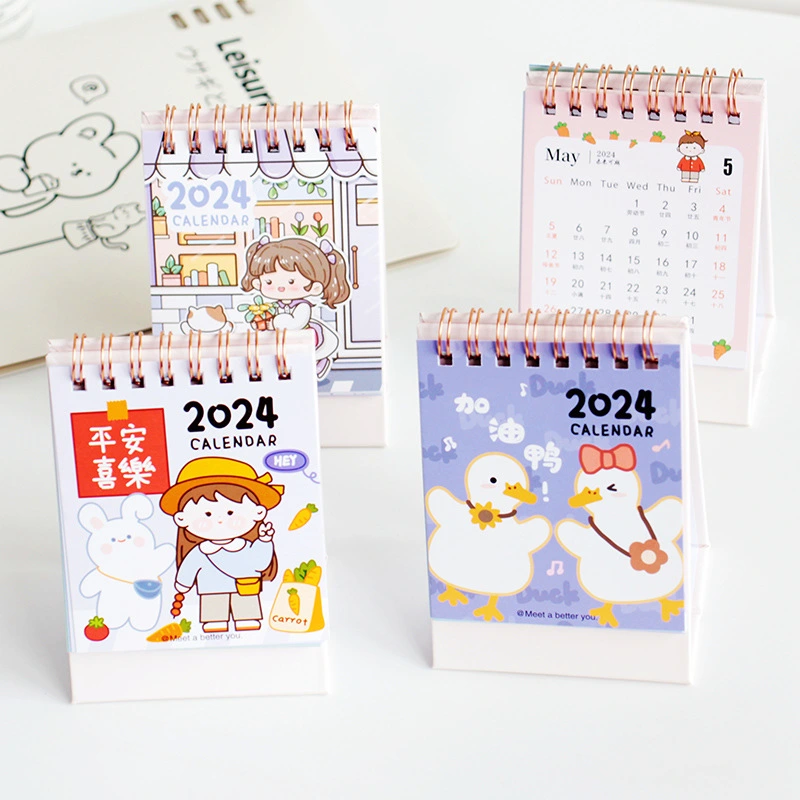 5pcs Desk Calendar 2024 Table Calendar Monthly Calendar Small Desk Calendar Simple Style Calendar