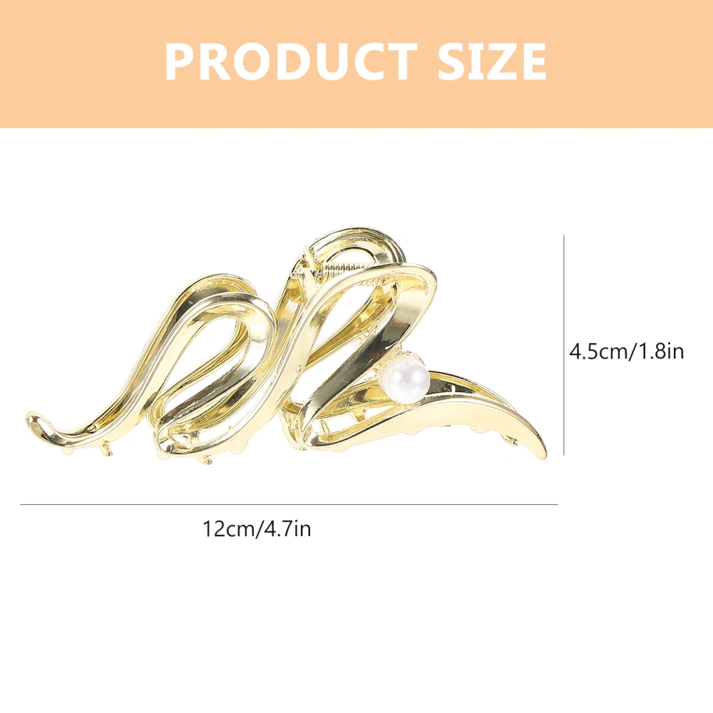 2pcs Metal Hair Clips Wavy Hair Clips Women Hair Catch Clips Temperament Claw Clips Headdresses