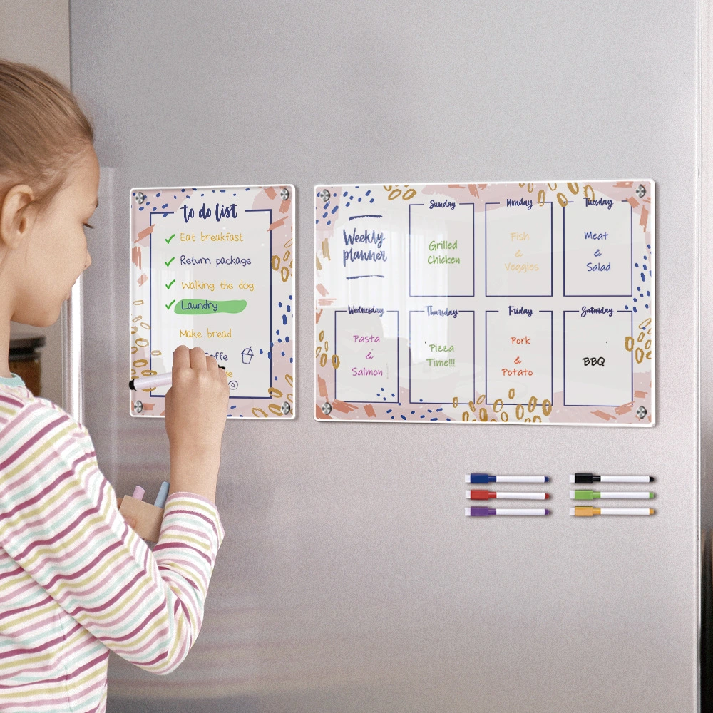 1 Set of Dry Erase Board Freezer Dry Erase Board Refrigerator Magnetic Board Daily Planning Board