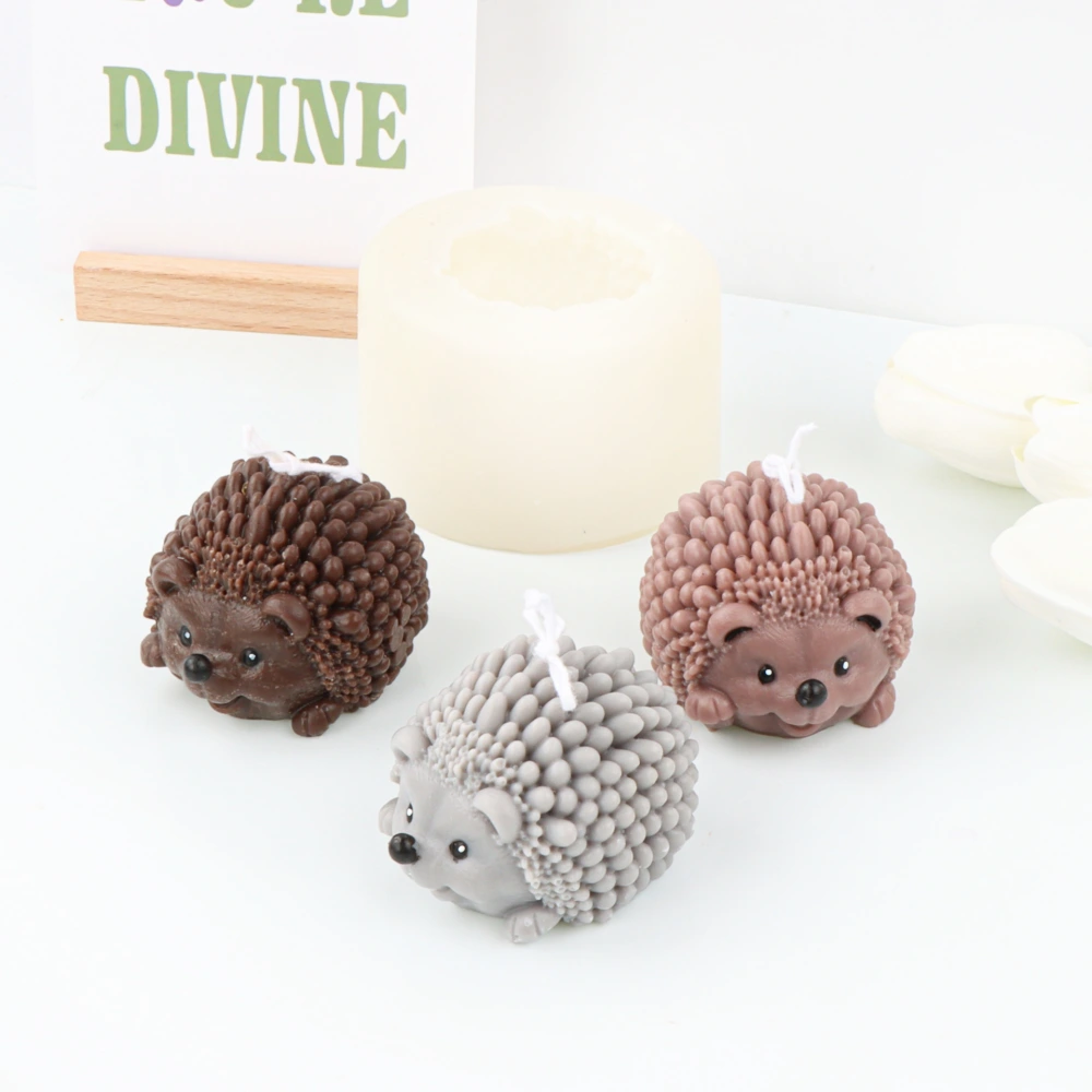 Simulation Hedgehog Candle Mold Silicone Epoxy Plaster Fondant Mold