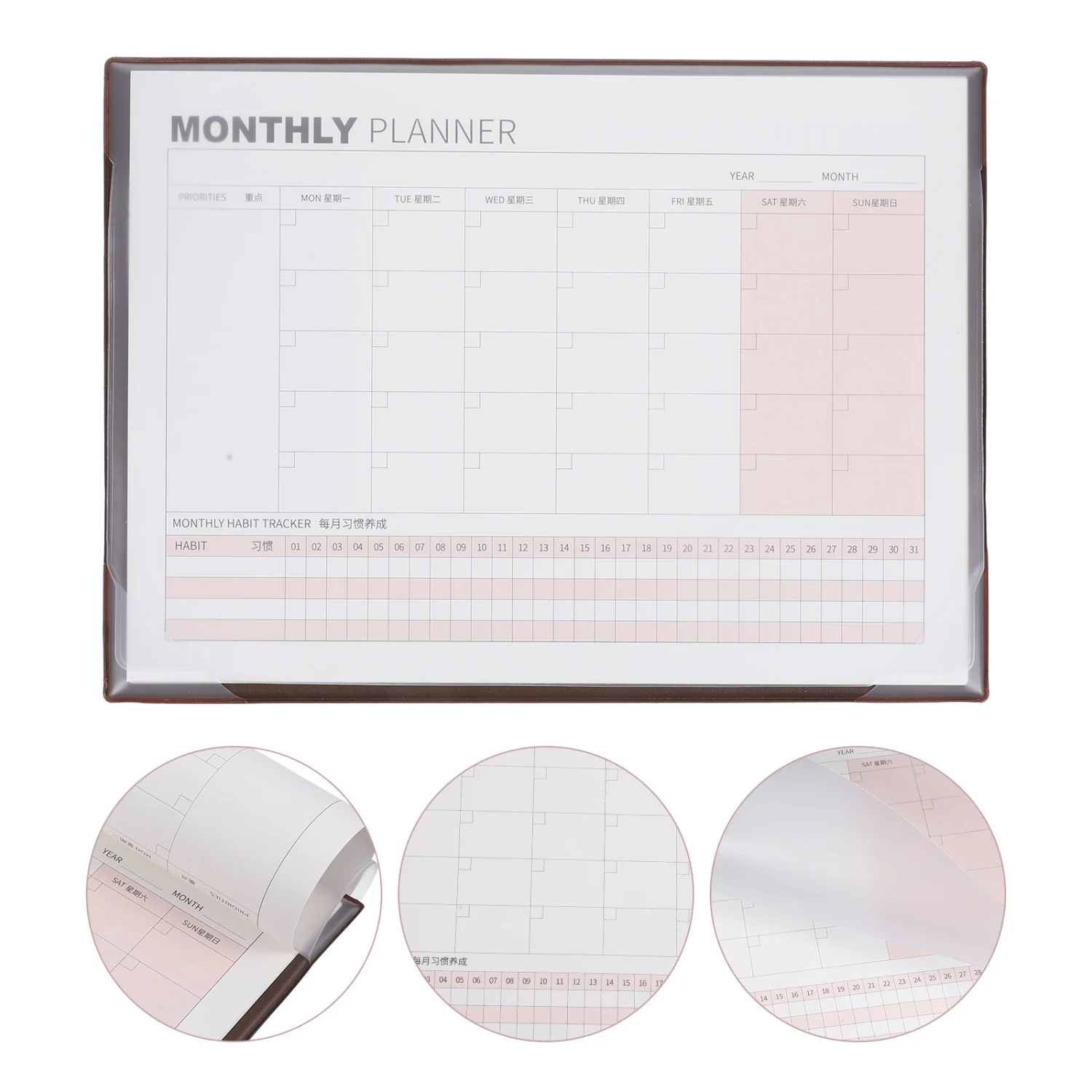 Desk Blank Calendar Sheet Monthly Planner Notepad Blank Calendar Planning Notepad