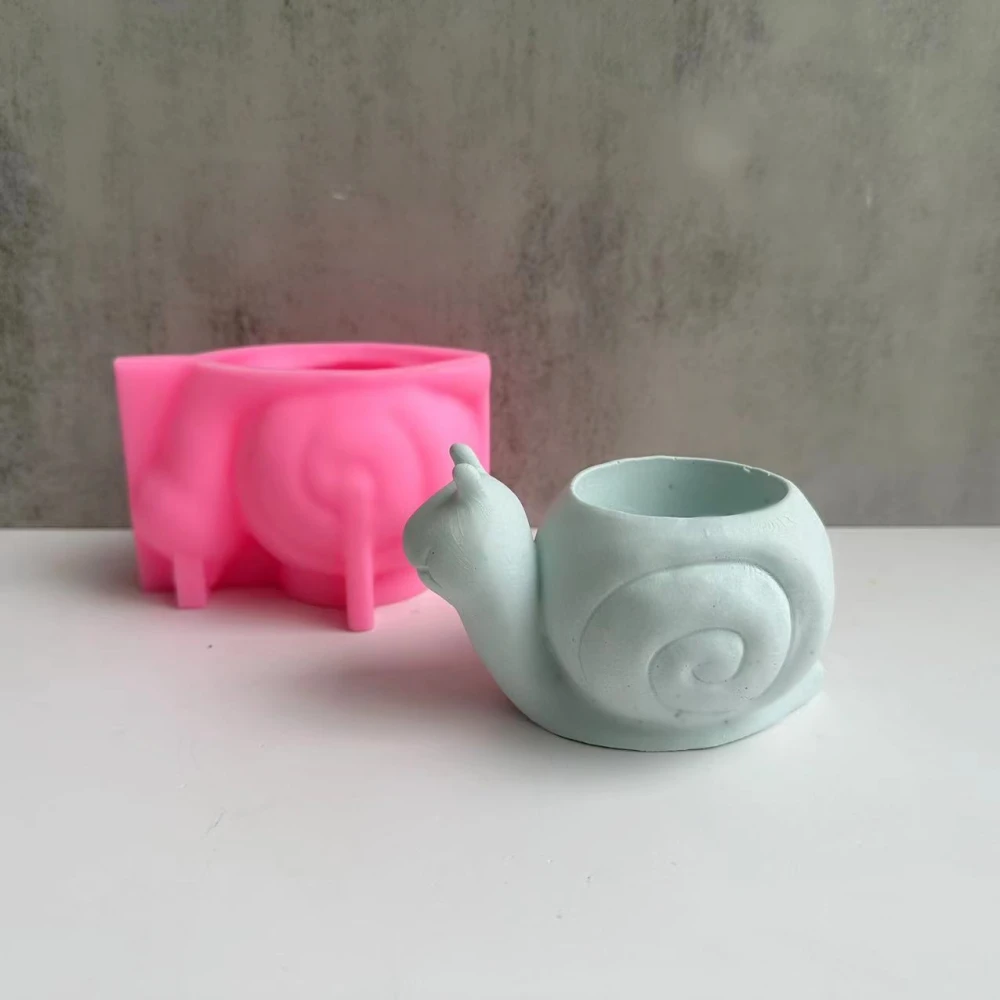 Snail Flower Pot Silicone Mold Gypsum Mold Concrete Silicone Mold