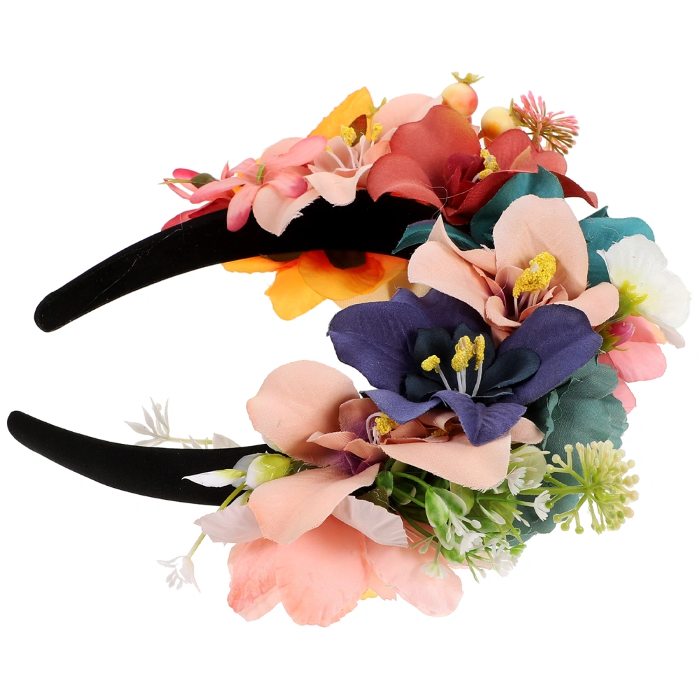 Simulation Flower Headband Vivid Fake Flower Hairband Woman Headdress With Flower Decoration for Party