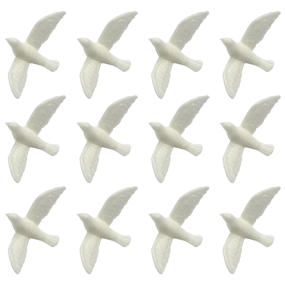 12Pcs Simulate Pigeon Toys Doll House Pigeon Ornaments Mini Decor Miniature Pigeon Models