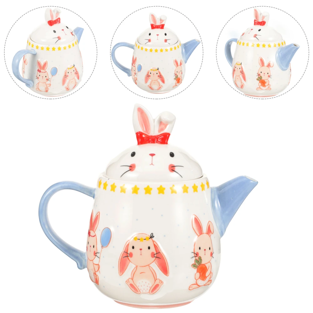 Easter Bunny Ceramic Coffee Kettle Convenient Tea Pot Coffee Kettle for Office