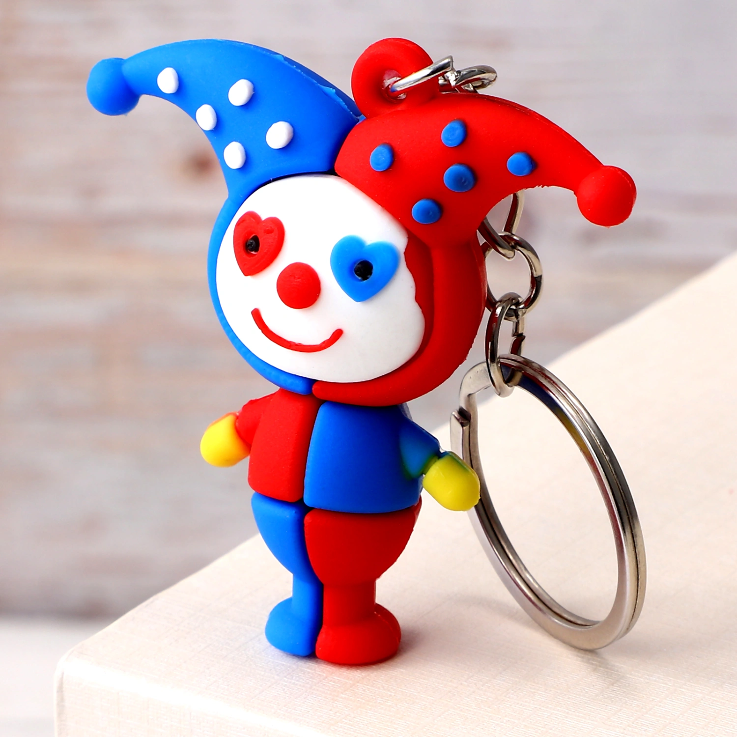 Clown Keychain Funny Doll Keychain Clown Figure Keyring Decorative Keychain Hanging Pendant for Bag Backpack