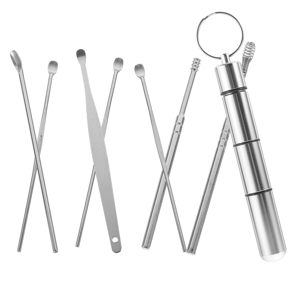 1 Set of Ear Wax Removal Tools Ear Wax Cleaner Stainless Steel Ear Cleaning Tool