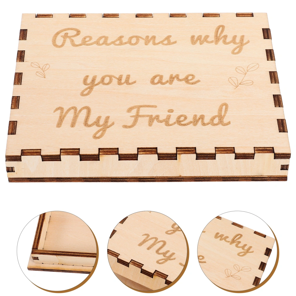 Friendship Gift for Best Friend Wooden Gift Box Delicate Wooden Gift Box Carved With Appreciation Words