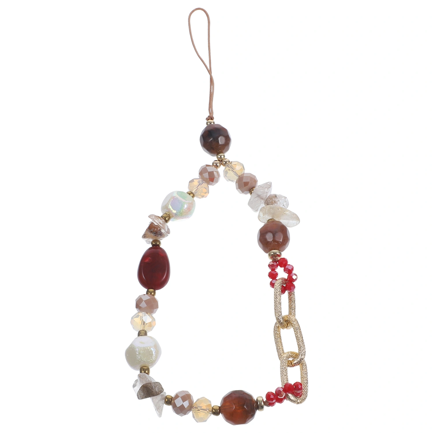Phone Chain Stone Crystal Beaded Phone Strap Beaded Phone Charm Mobile Phone Lanyard Wrist Strap