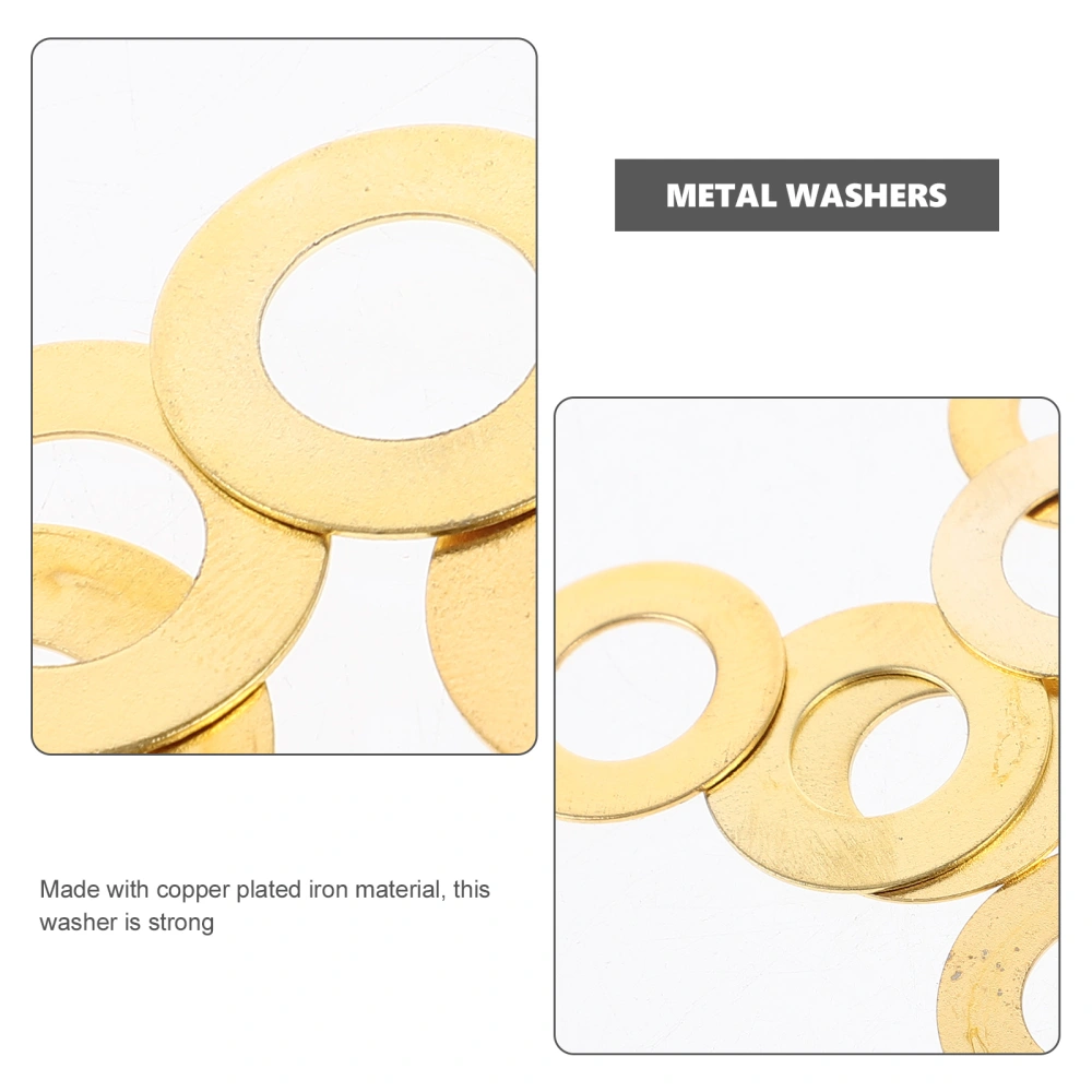 50pcs Flat Washer Plated Replacement Washer Fixing Hardware For Outdoor Use Repair