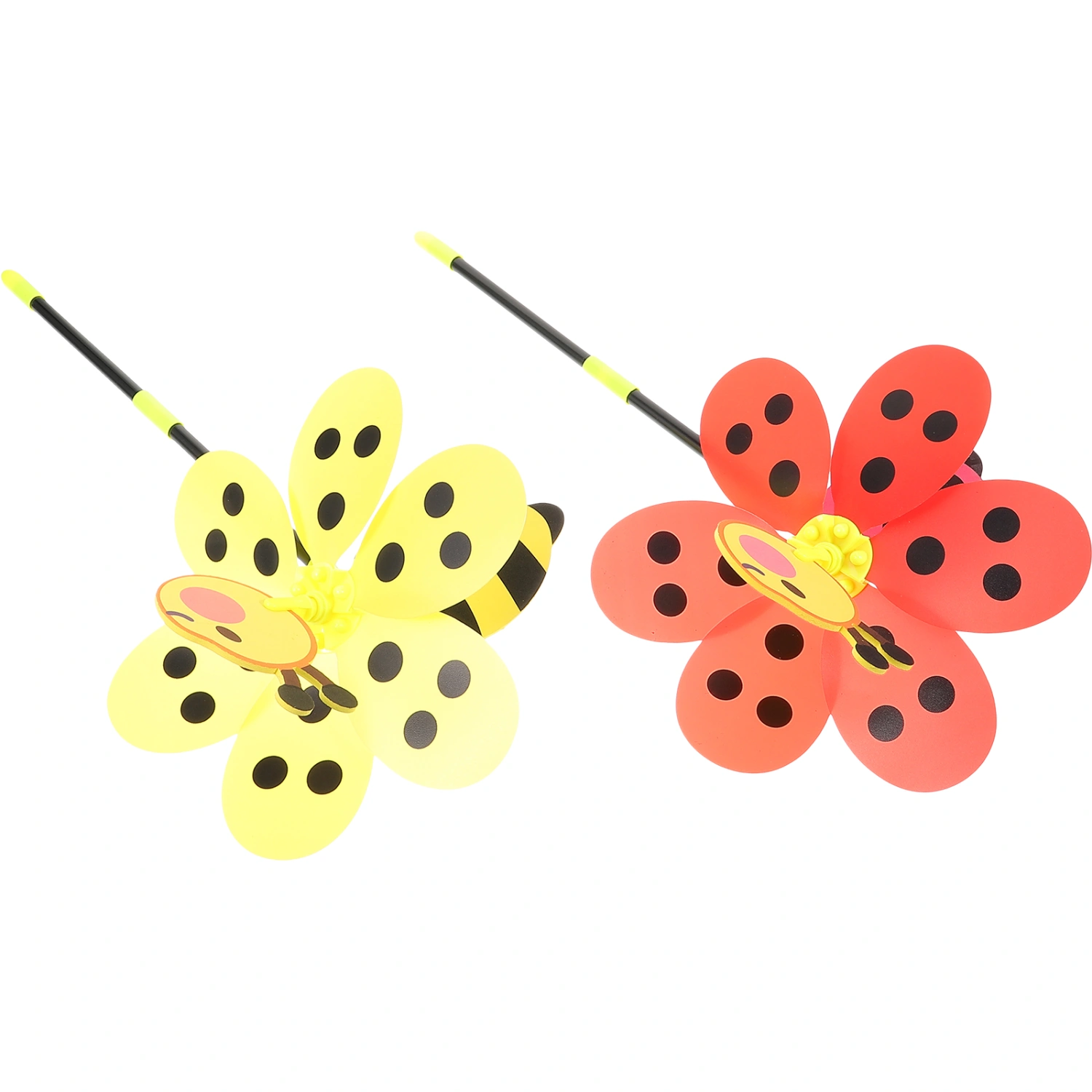 2Pcs Cartoon Windmill Kids Windmill Plaything Decorative Pinwheel Landscape Decor