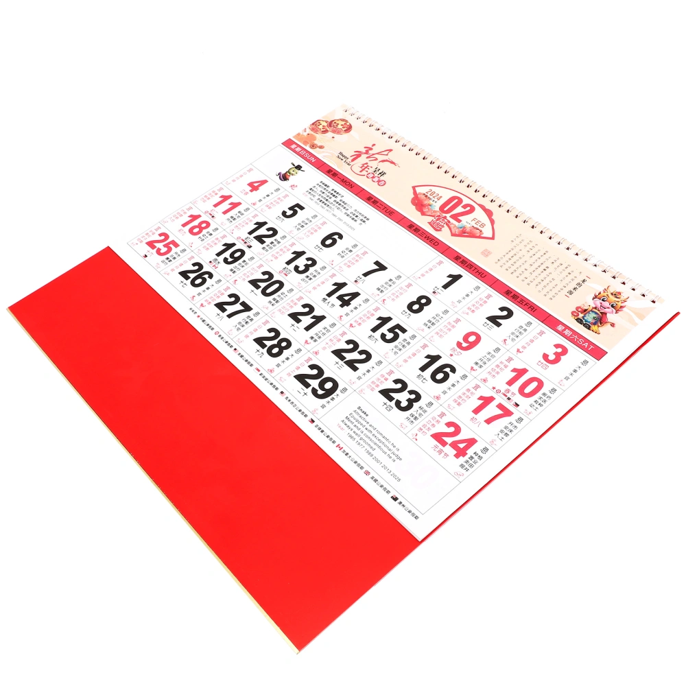 Hanging 2024 Calendar Wall Calendar Pendant Dragon Year Calendar Pendant Chinese Traditional Calendar