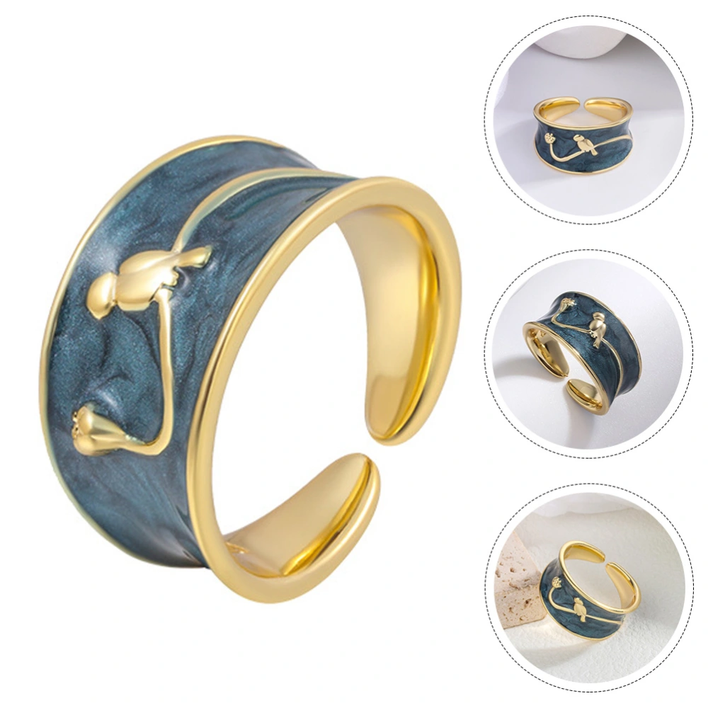 Finger Ring Metal Ring Statement Finger Jewelry Adjustable Ring Decoration for Women Girls