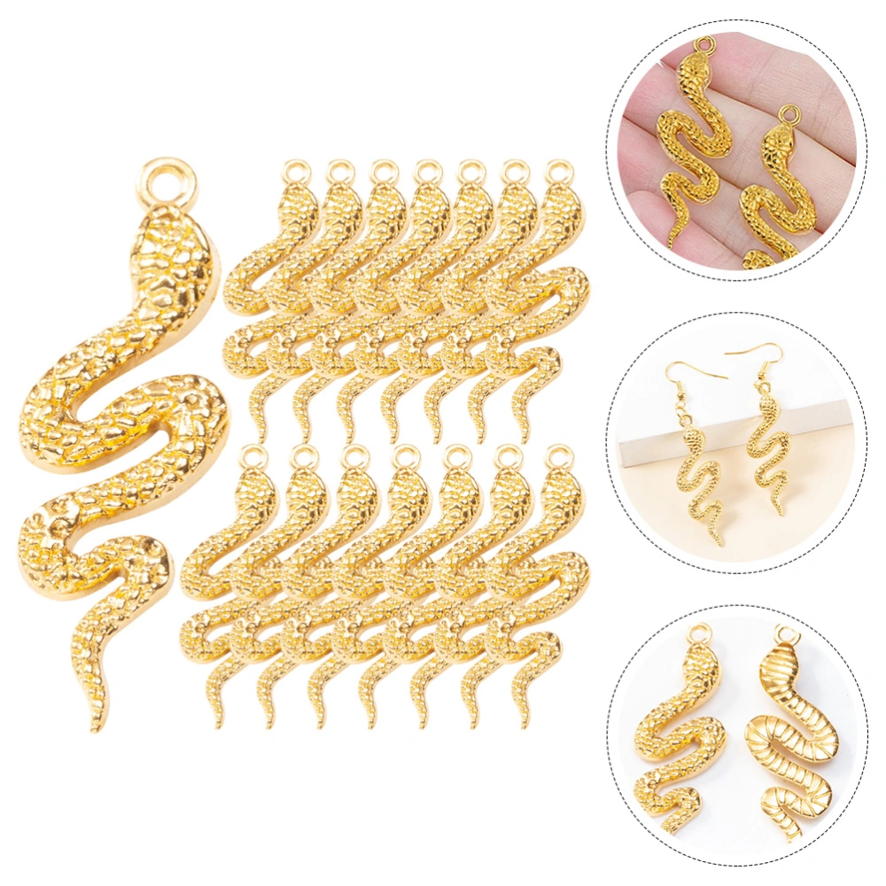 48pcs Snake Charms Western Charms Jewelry Findings Snake Pendant Charms for Jewelry Making