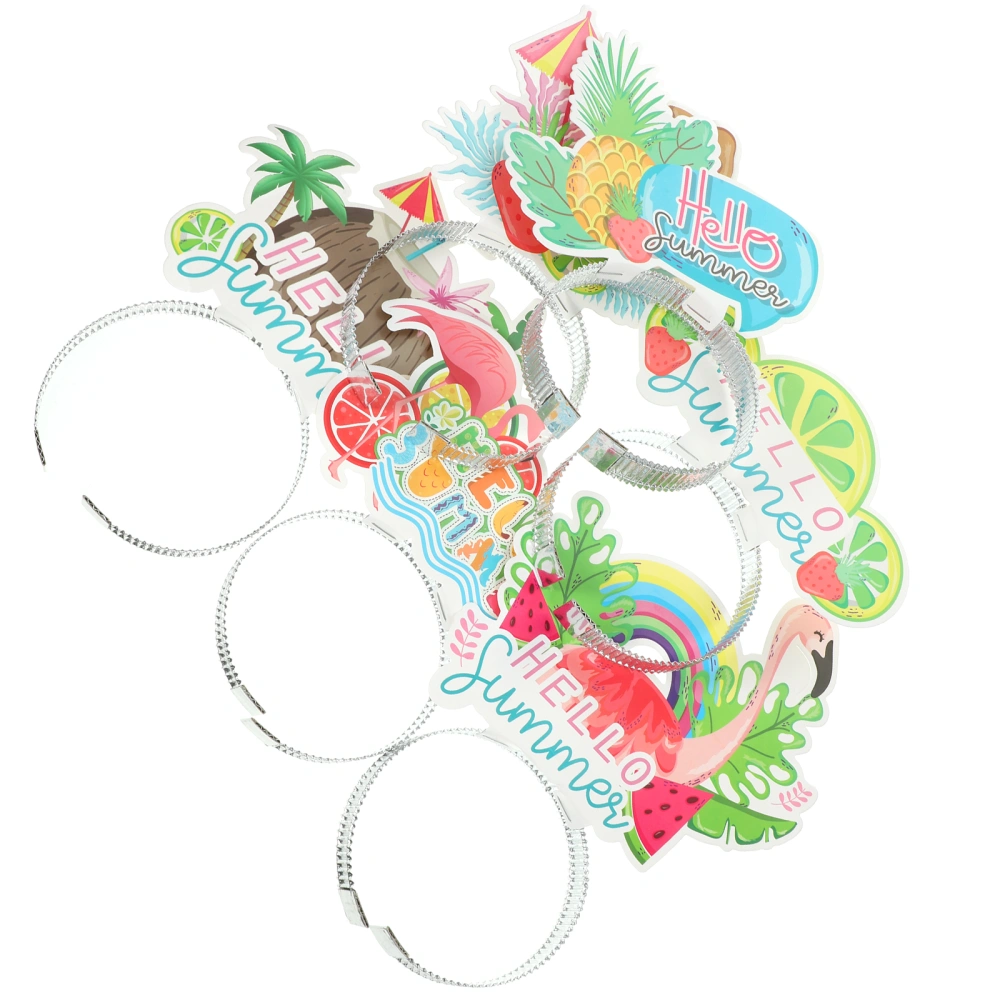 12pcs Summer Themed Hairband Beach Party Accessory Hair Bands Hawaii Party Head Accessory