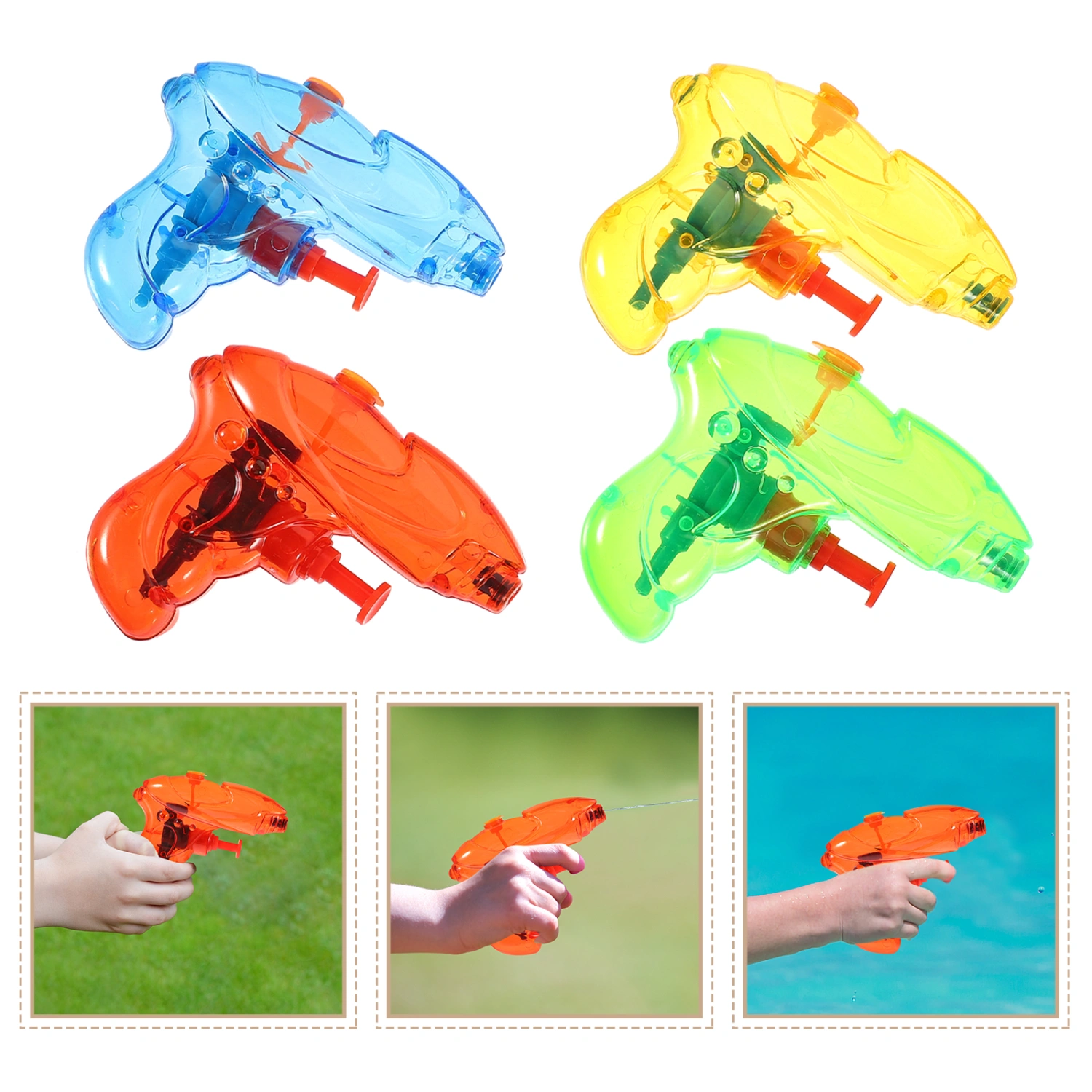 4pcs Cartoon Water Shooter Kids Water Squirt Toy Swimming Pool Party Favors
