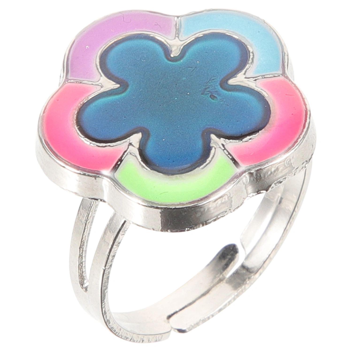 Color Changing Mood Ring Adjustable Mood Ring Open Ring Flower Ring Color Changing Finger Ring