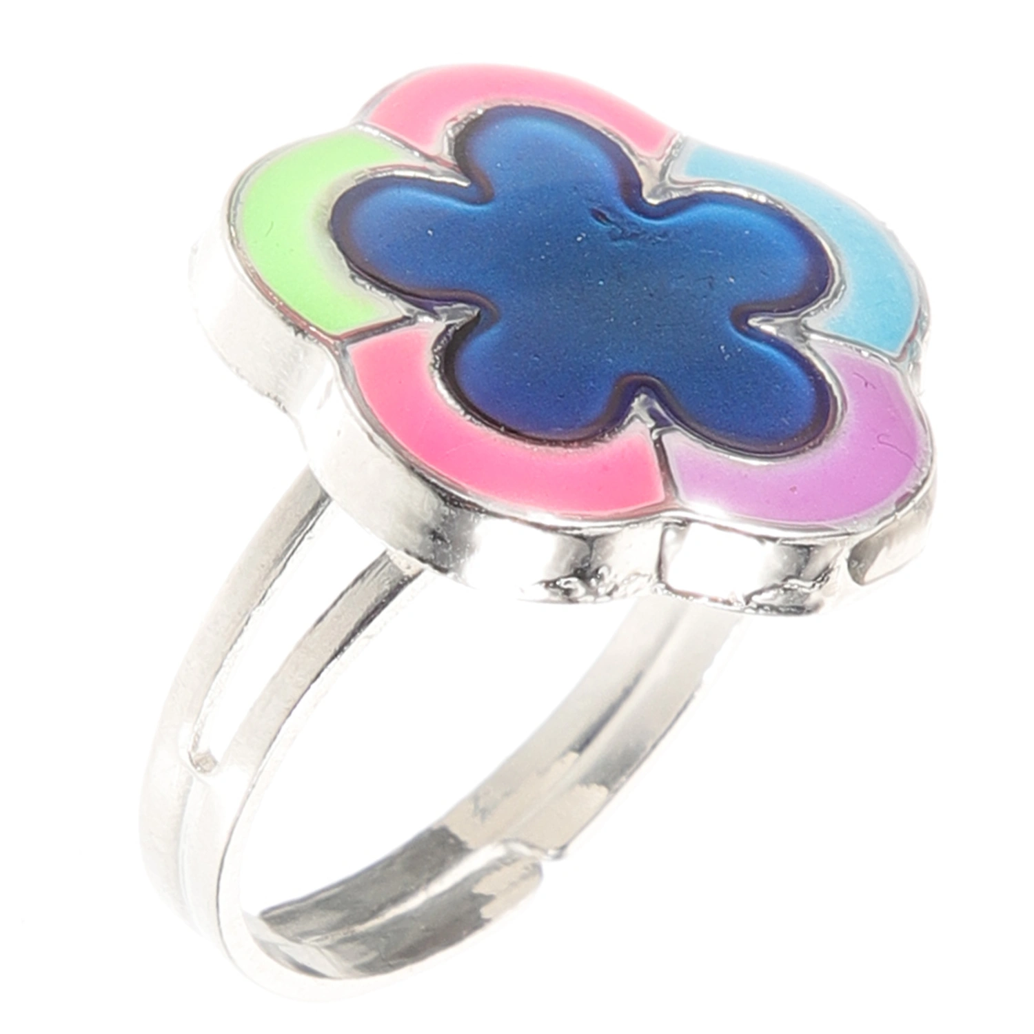 Color Changing Mood Ring Adjustable Mood Ring Open Ring Flower Ring Color Changing Finger Ring