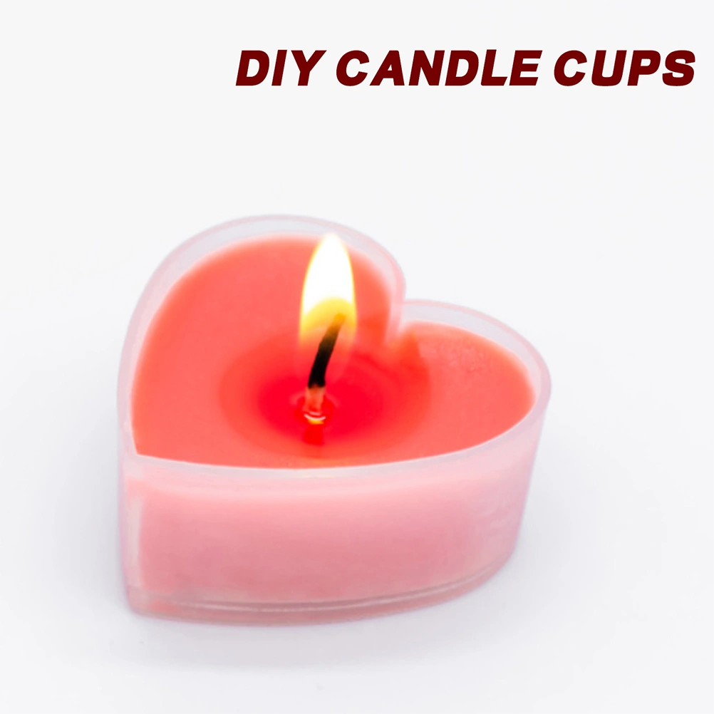 1 Set of Candle Holder with Wicks Heart Shape Candle Container Candle Making Kit for Craft