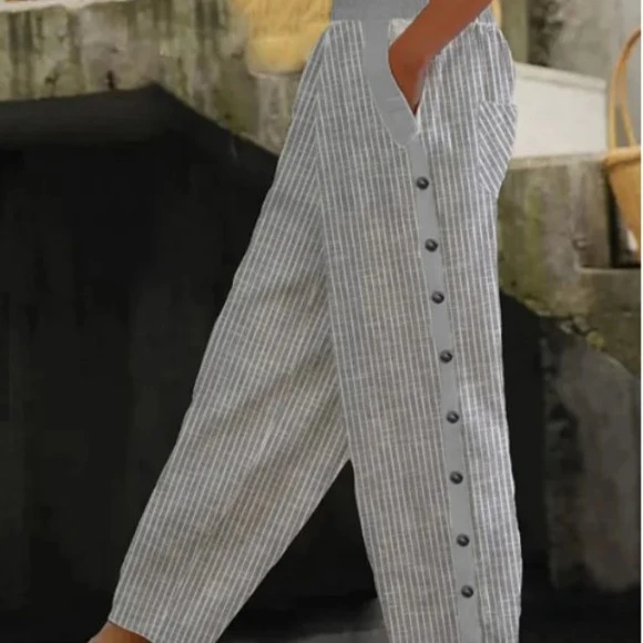 European And American Striped Casual Pants Loose Comfortable Outdoor